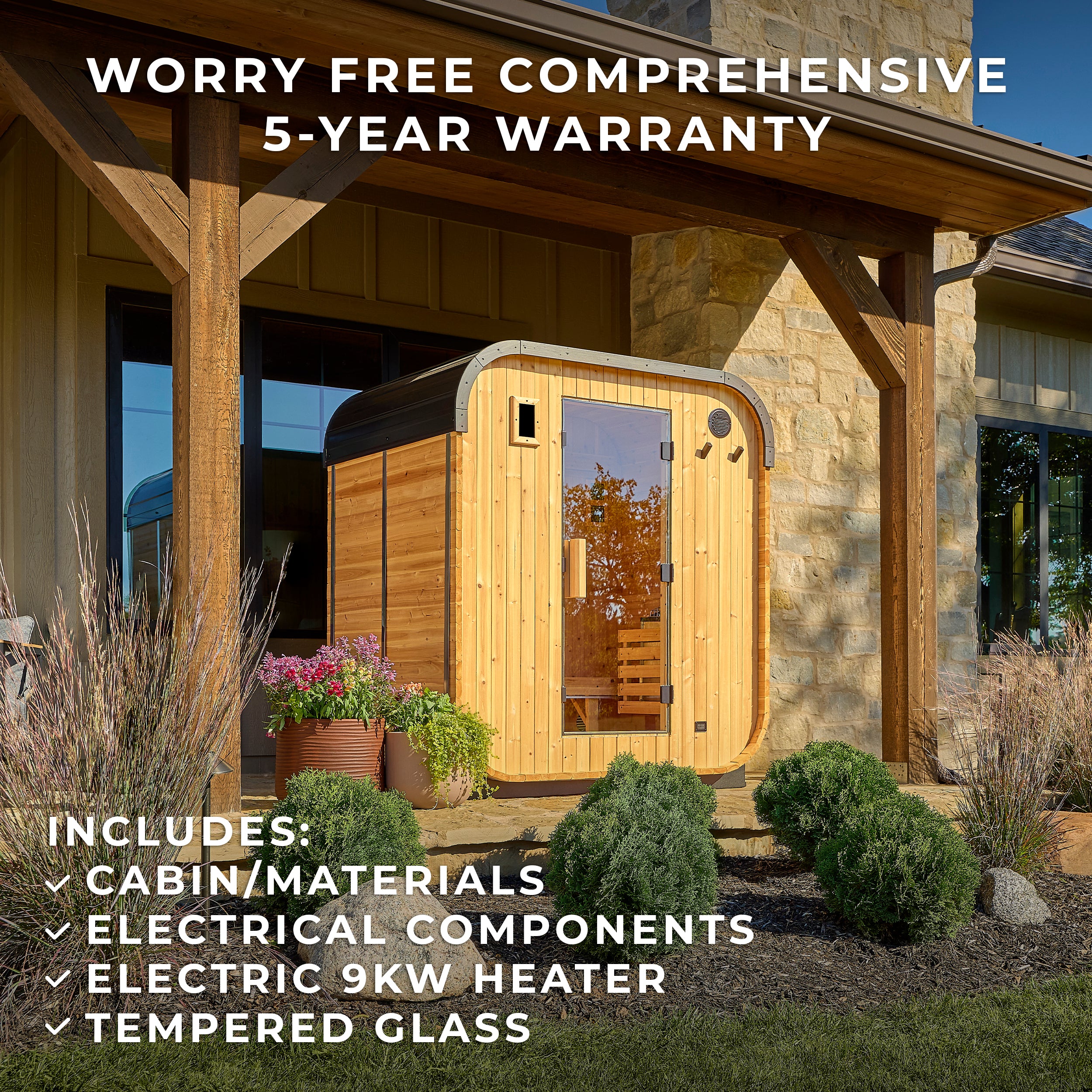 Lennon Outdoor Cube Sauna �?2-4 Person