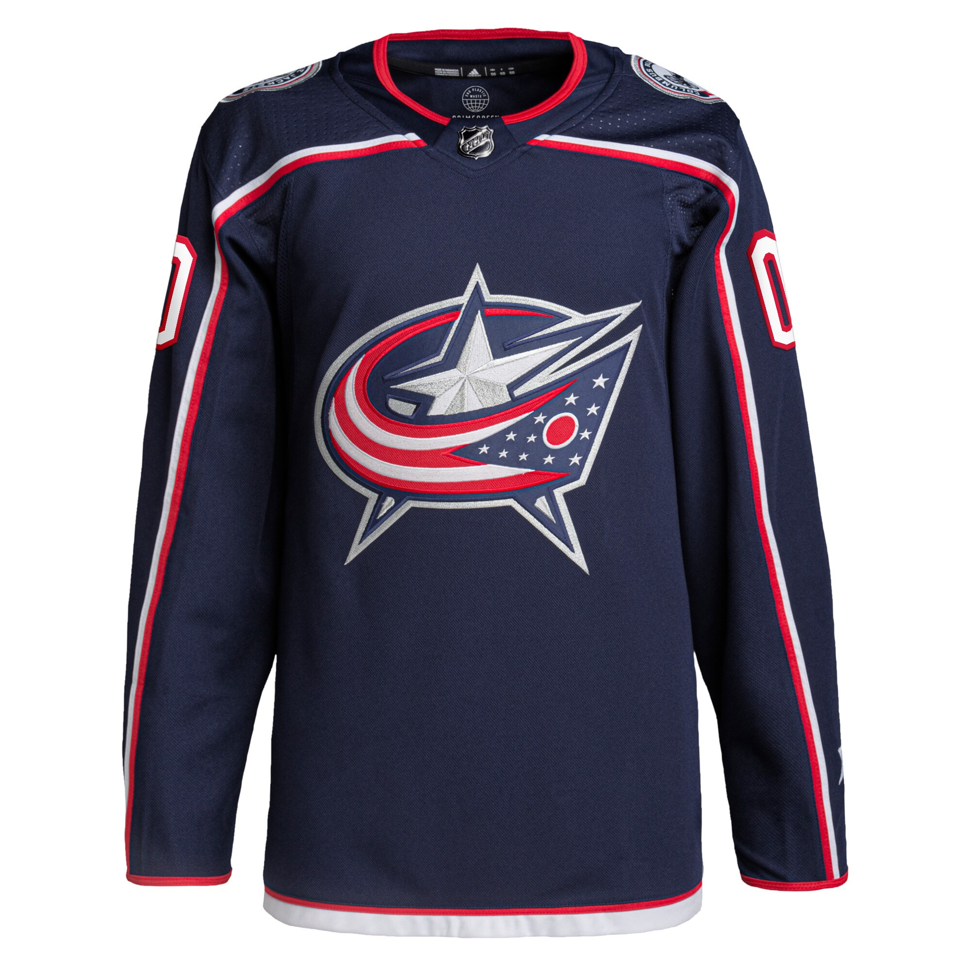 Columbus Blue Jackets adidas  Home  Primegreen Authentic Custom Jersey – Navy