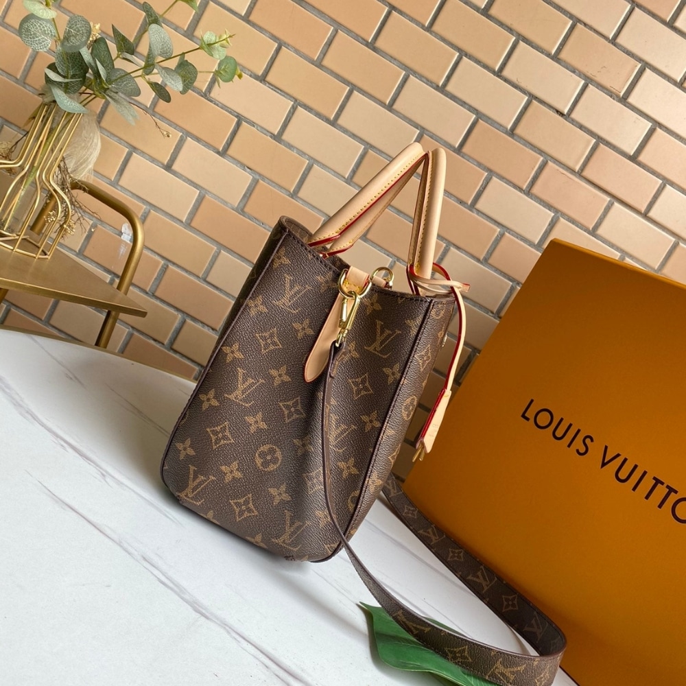 Louis Vuitton Montaigne BB Monogram Coated Canvas Brown 29Cm M41055