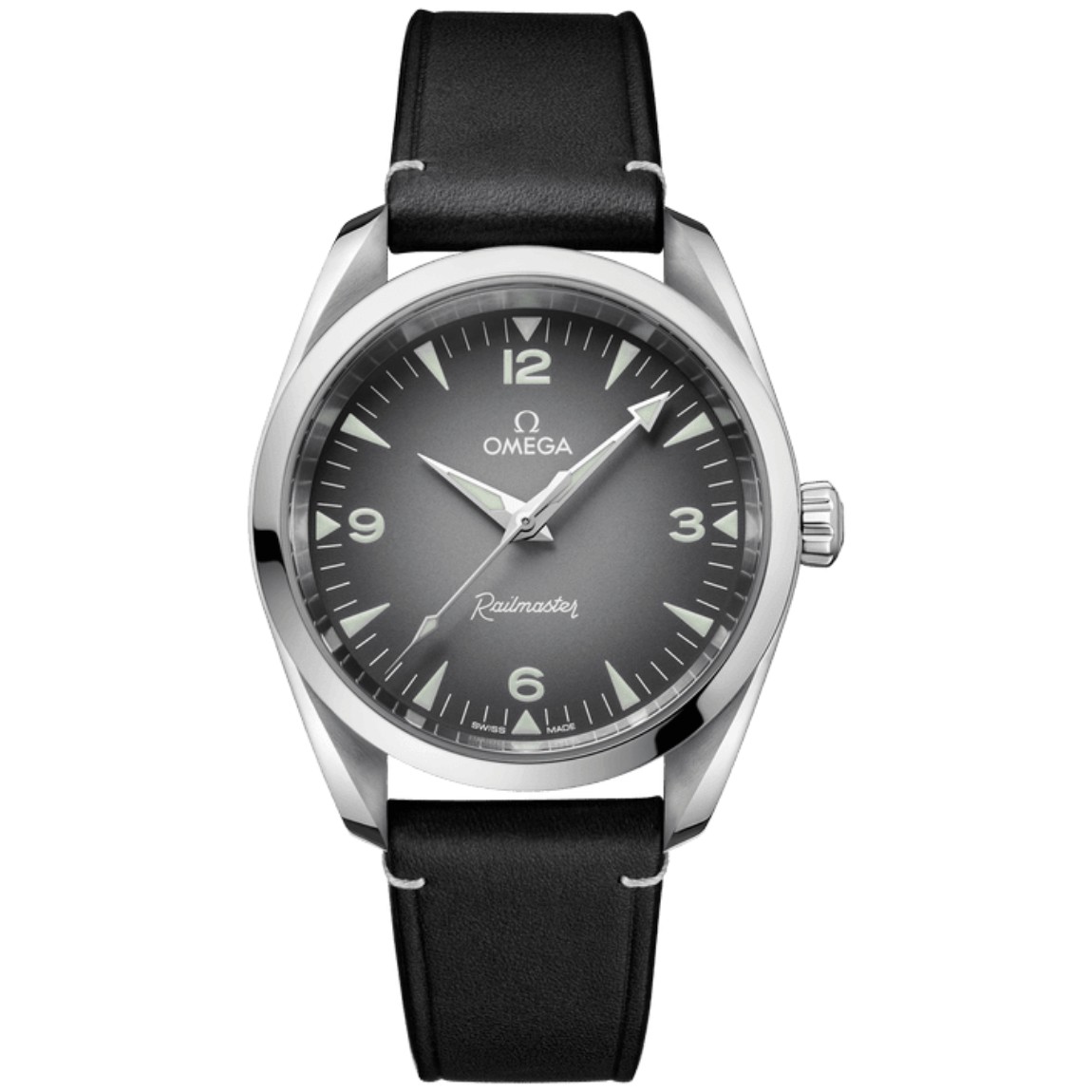 Omega Seamaster Ironmaster 38mm, stainless steel case with leather strap