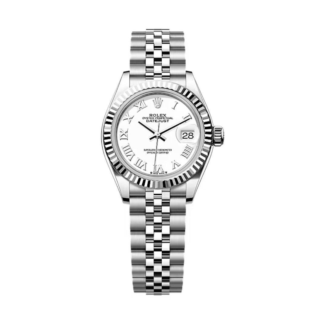 Rolex Datejust Stainless Steel Silver Roman Numeral Dial 28mm Lady Replica M279174-0019