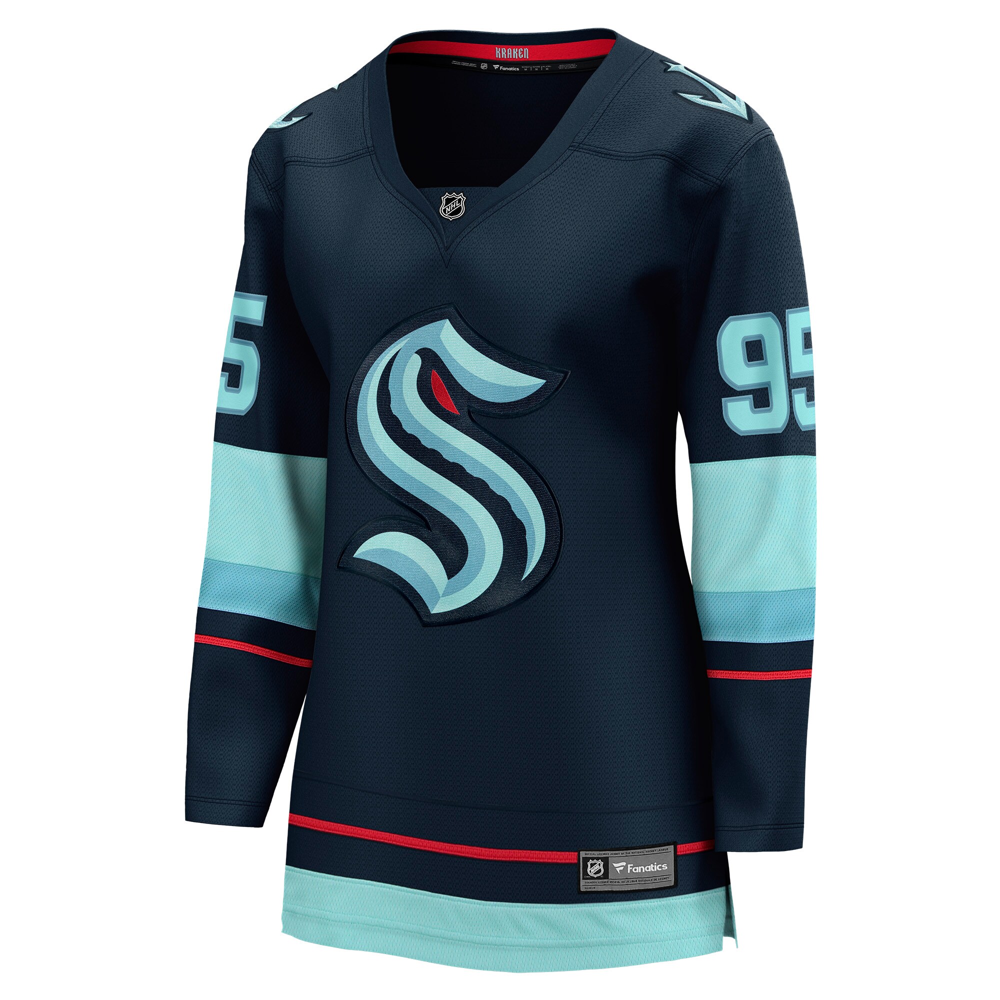 Andre Burakovsky Seattle Kraken Fanatics Women’s Home Breakaway Player Jersey – Deep Sea Blue