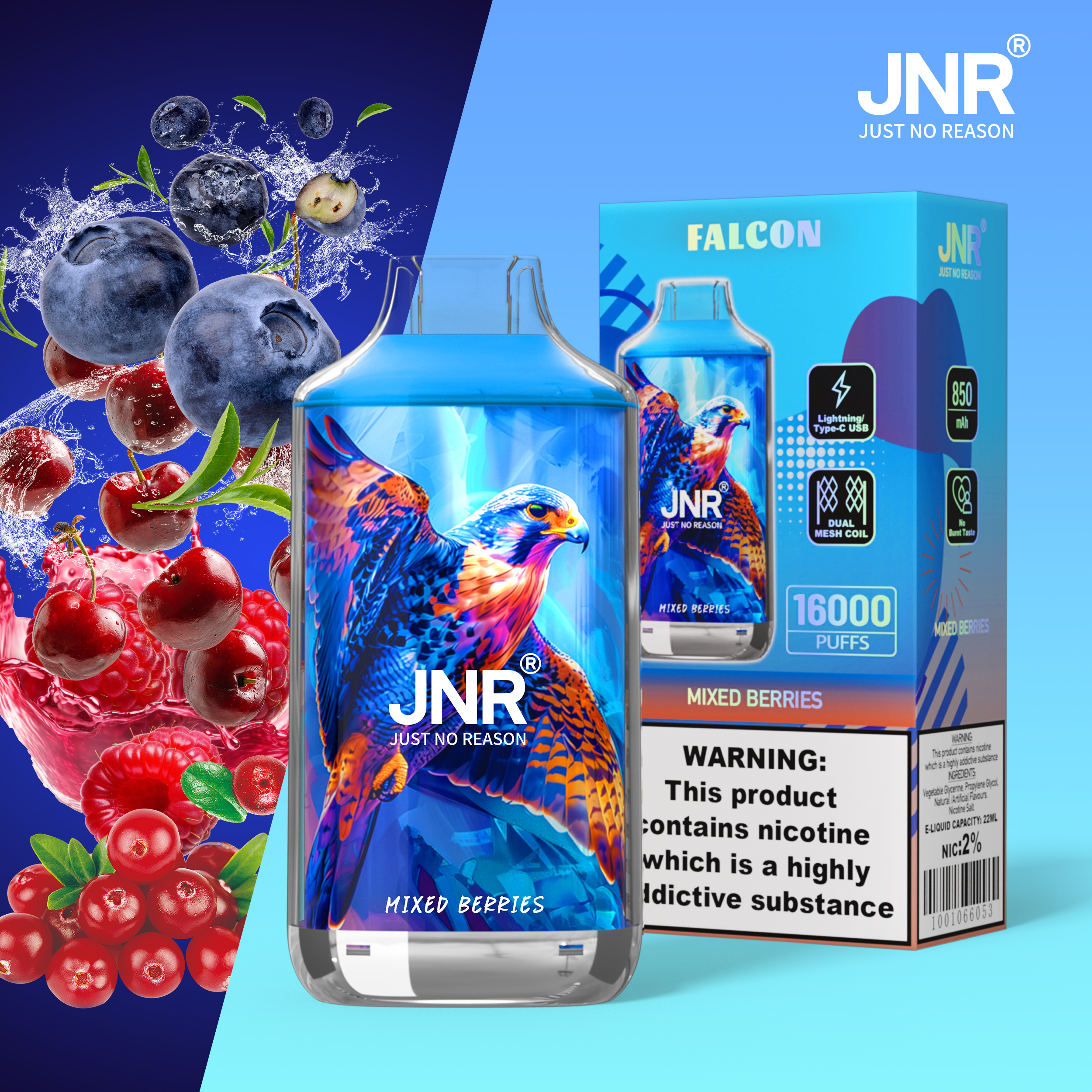 JNR Falcon 16000 Puffs Disposable Vape