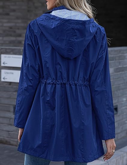 Rain Jacket Women Striped