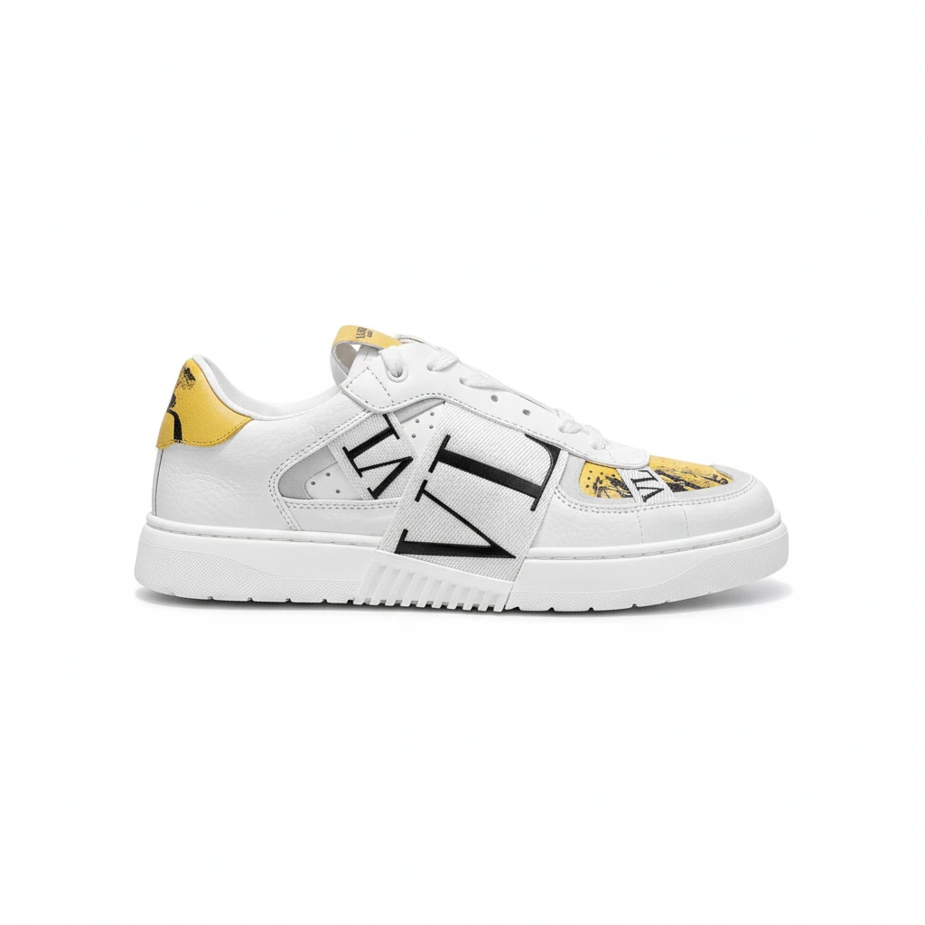 Valentino ONE STUD lace-up sneakers in calfskin
