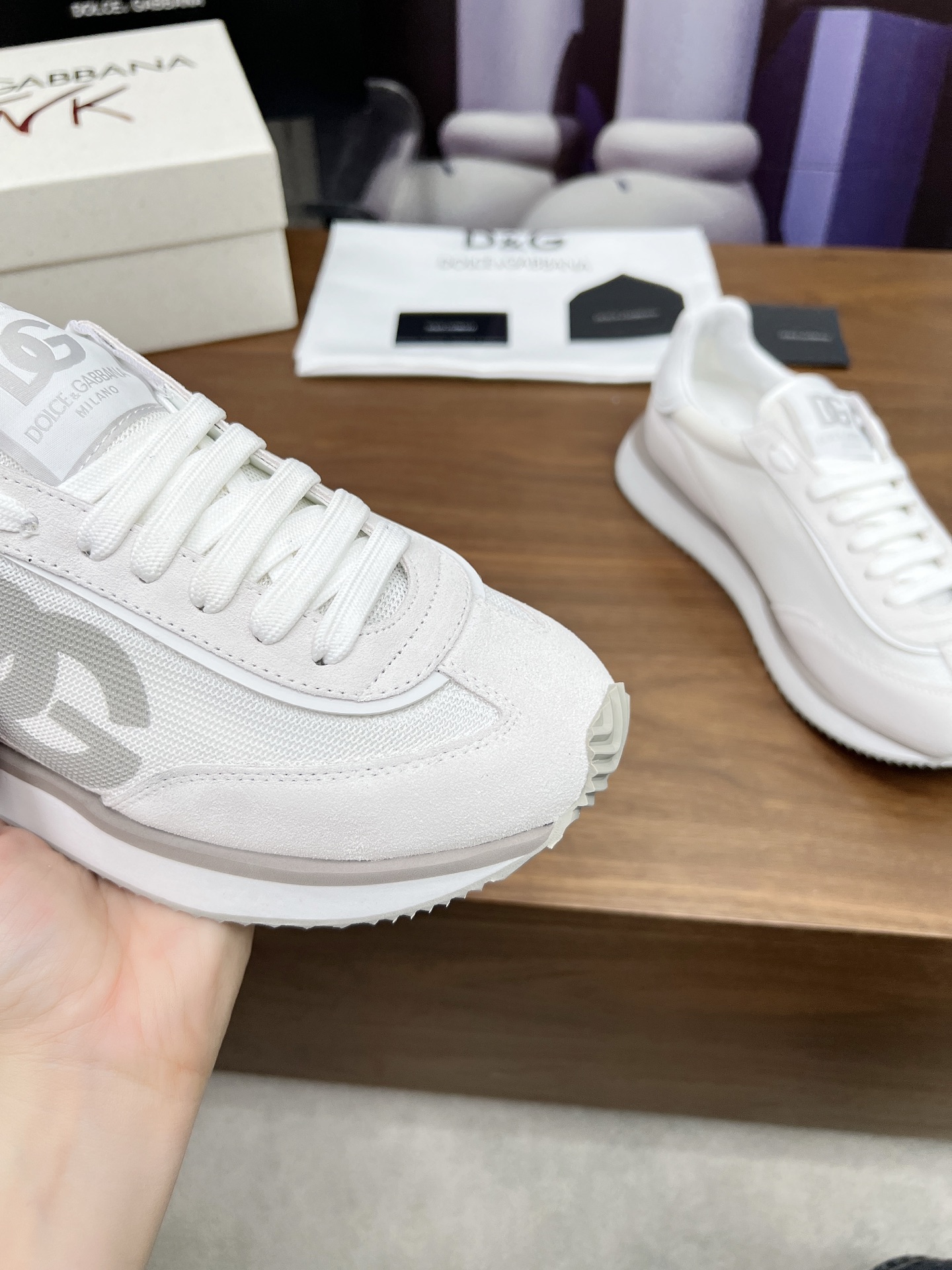 DOLCE & GABBANA Mixed-material DG CUSHION sneakers