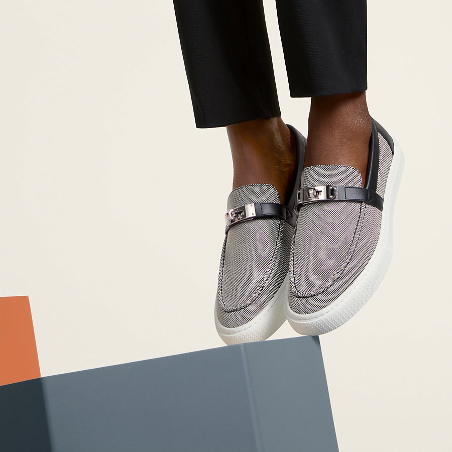 HERMES GAME SLIP-ON SNEAKER GRAY