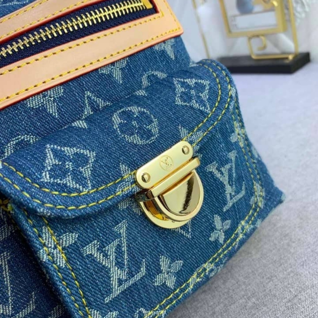 Louis Vuitton Baggy PM Monogram Denim Blue 30Cm M95049