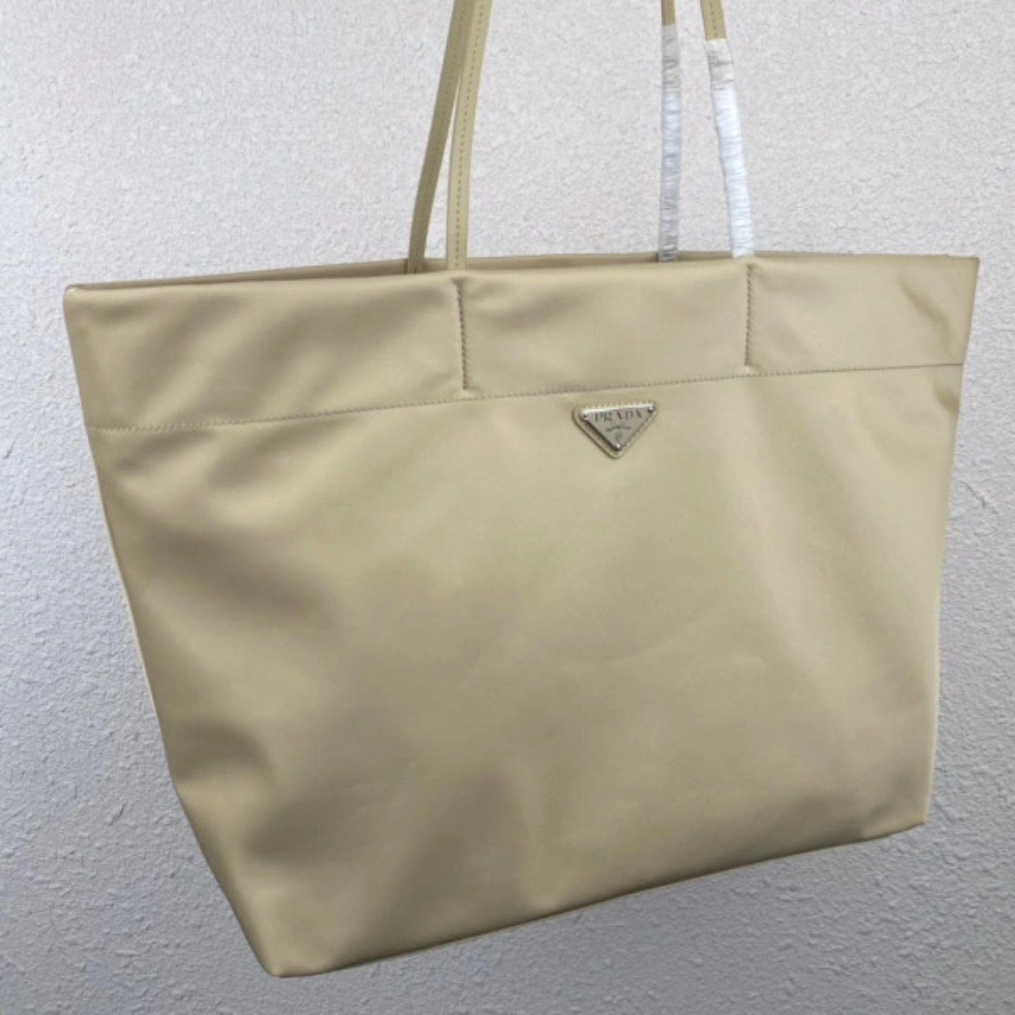 Prada Tessuto Synthetic Tote Bag Beige 35Cm