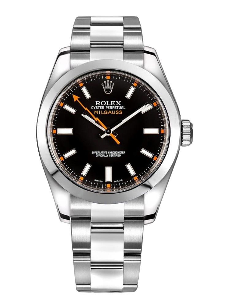 【Super Clone】Rolex Milgauss 116400 Stainless Steel Black Dial 40mm Mens Replica Watch