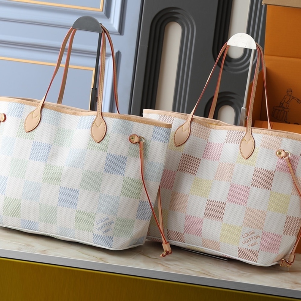Louis Vuitton Neverfull MM Damier Canvas Peach 31Cm N40668