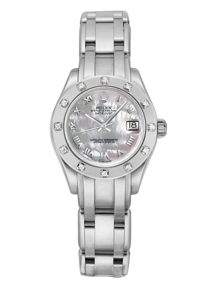 【Super Clone】Rolex Pearlmaster 80319 MOP Roman Dial 29MM Lady Replica Watch