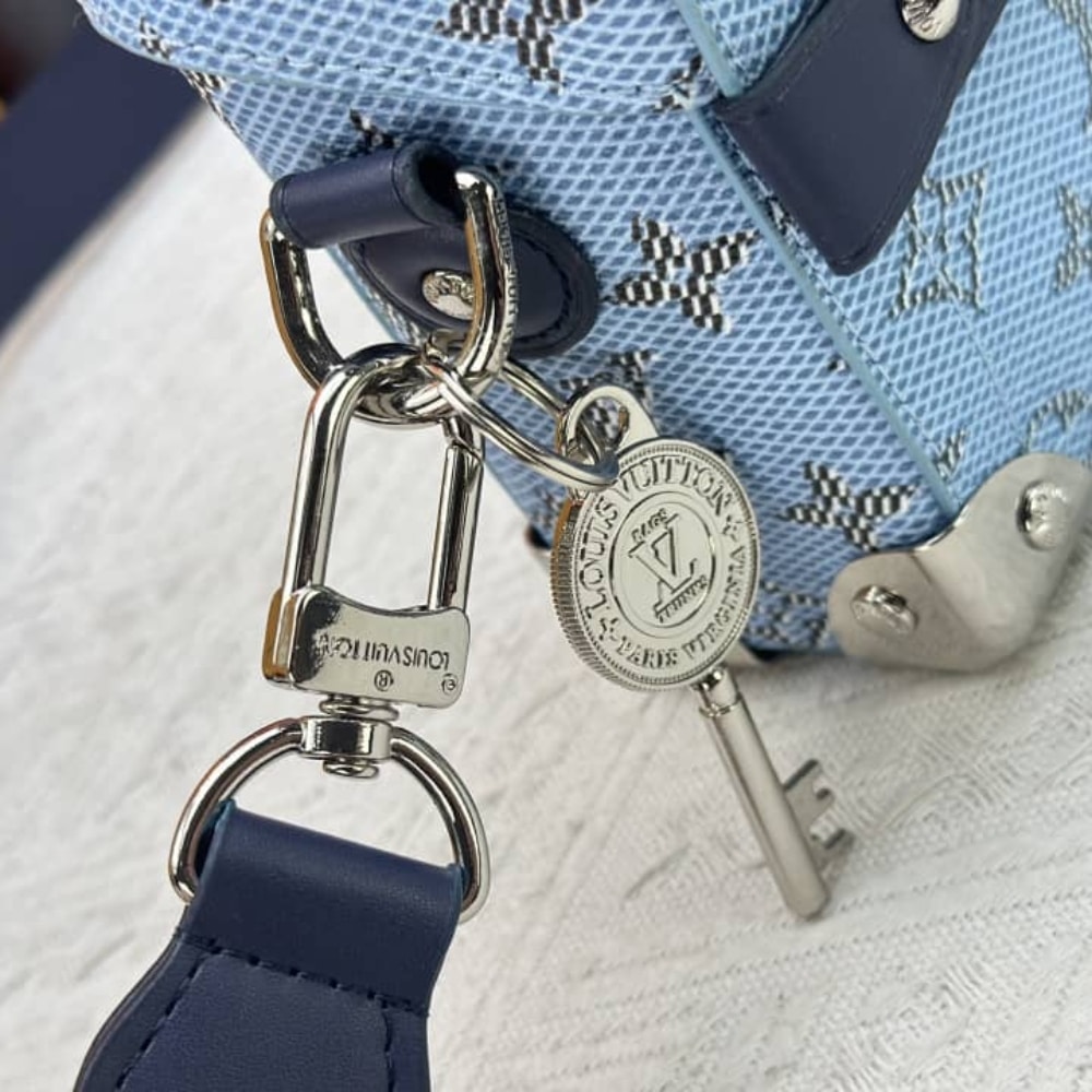 Louis Vuitton Soul Trunk Bag Monogram Blue 19Cm M15035