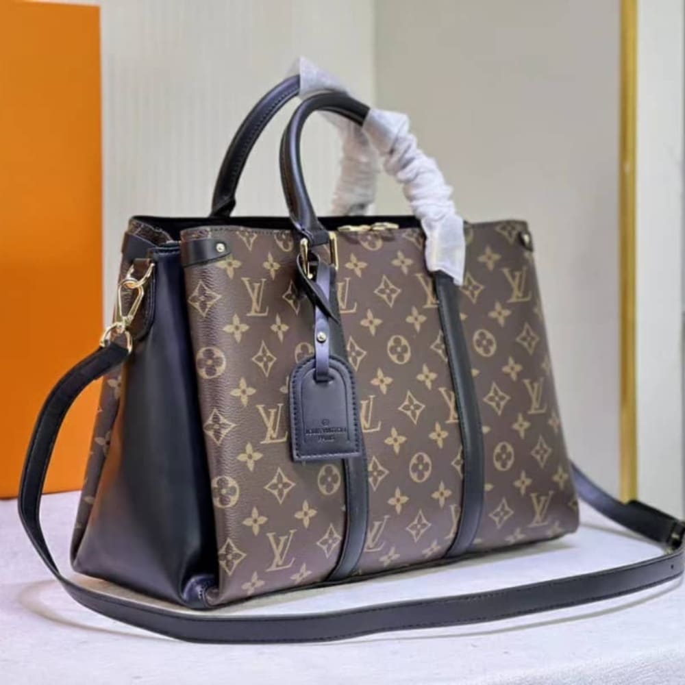 Louis Vuitton Soufflot MM Bag Monogram Canvas Black 36Cm M44817