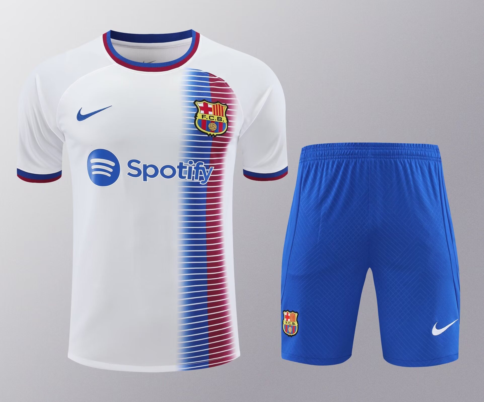2024/2025 Barcelona pre-match training White Shirt+Shorts 1:1 Thai Quality