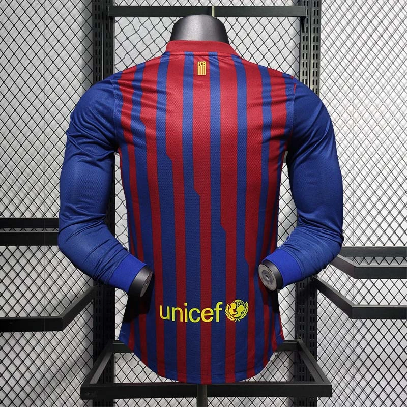Retro Player 2011-12 Barcelona Home Long sleeves MESSI PIQUE XAVI A.INISTA PUYOL Football jersey retro