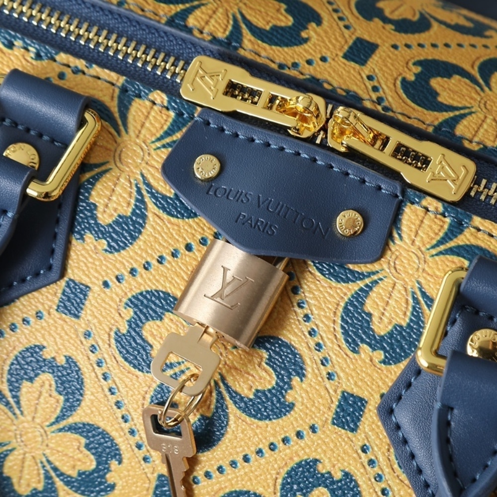 Louis Vuitton Speedy Trunk 25 Blue And Gold 27Cm M27411