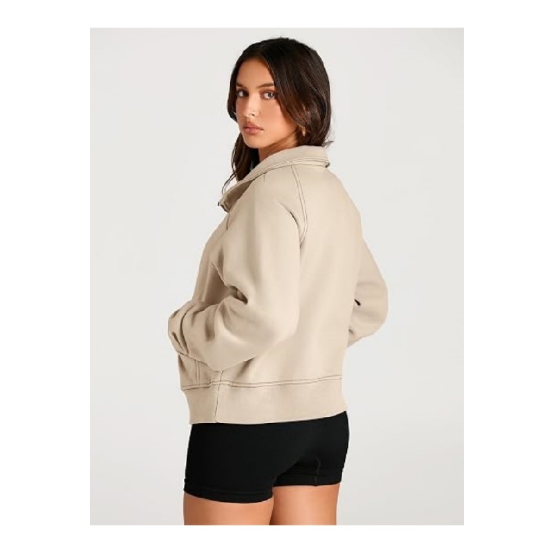 Womens Sweatshirts Half Zip Fleece Pullover Fall Outfits