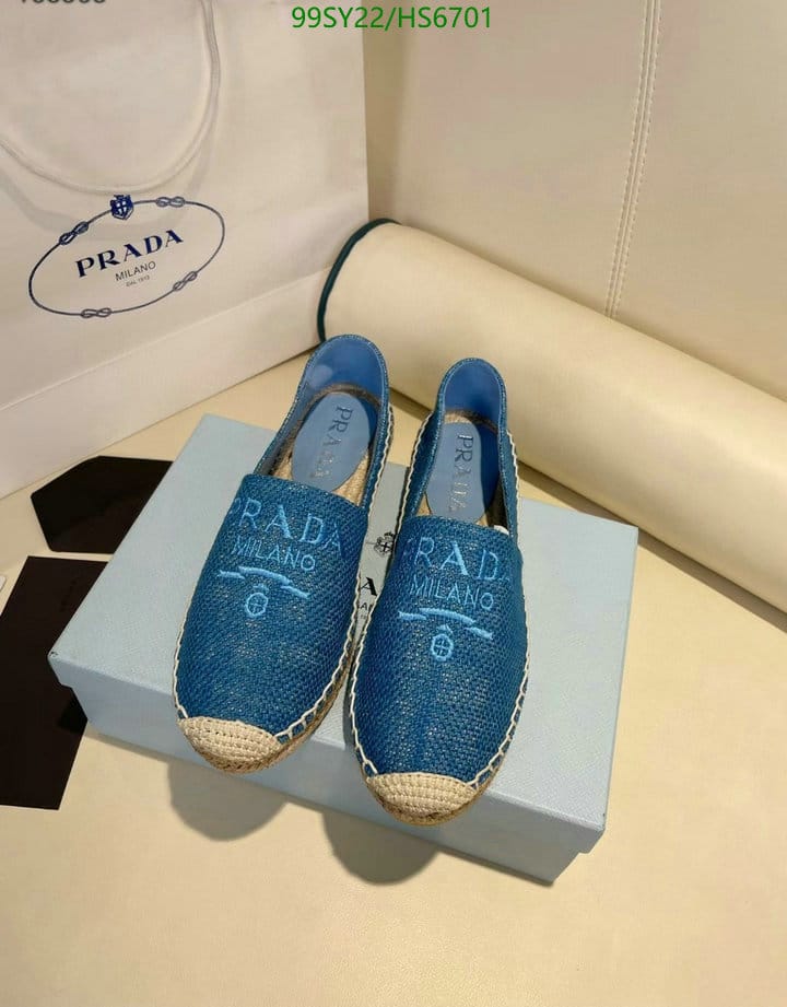 Prada Linen Espadrilles Blue 1S841M376F0013F020