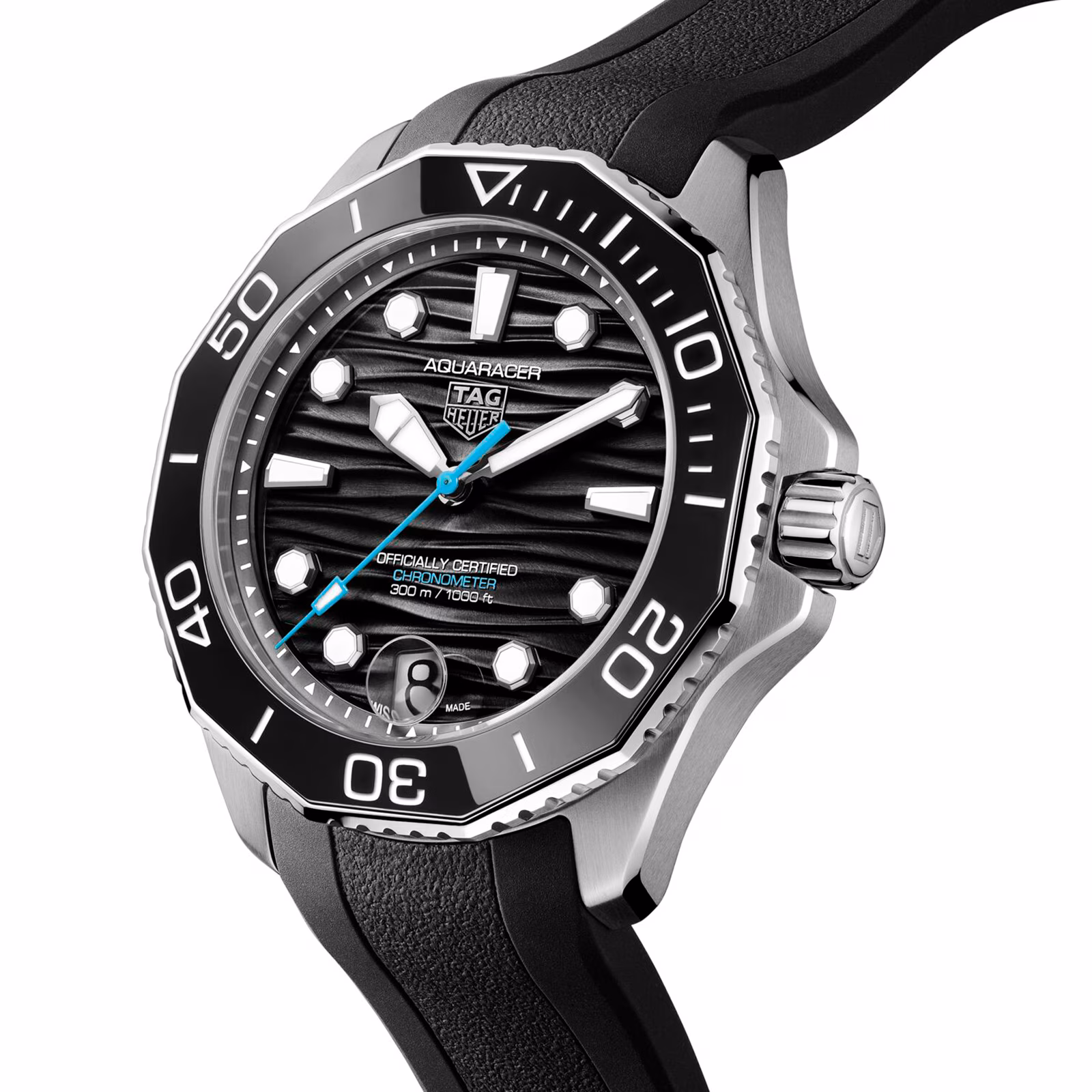 TAG Heuer Aquaracer Professional 300 Date 42mm Mens Watch Black Rubber WBP5110.FT6257