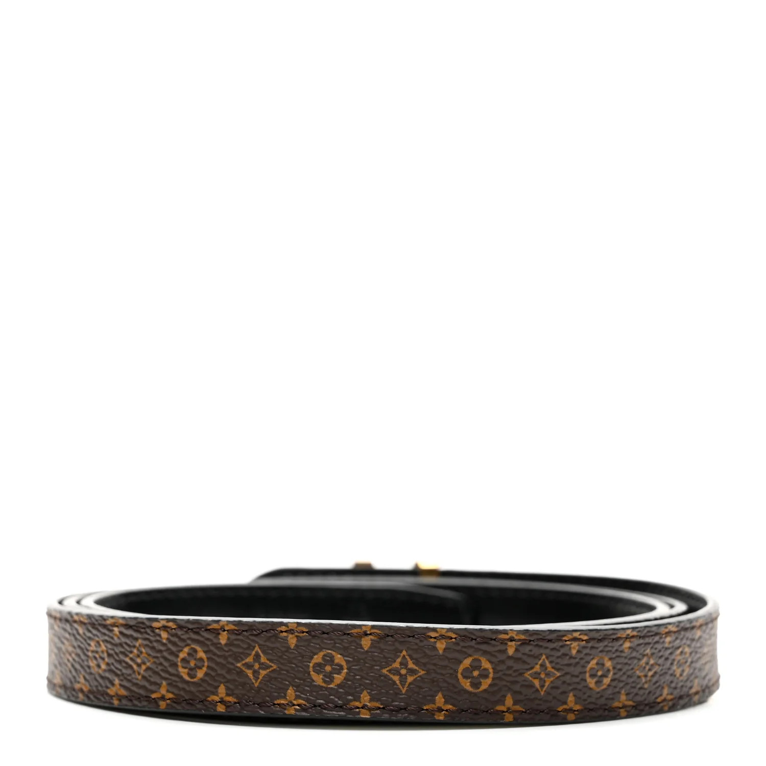 Calfskin Monogram 15mm Mini LV Reversible Belt 90 36 Black