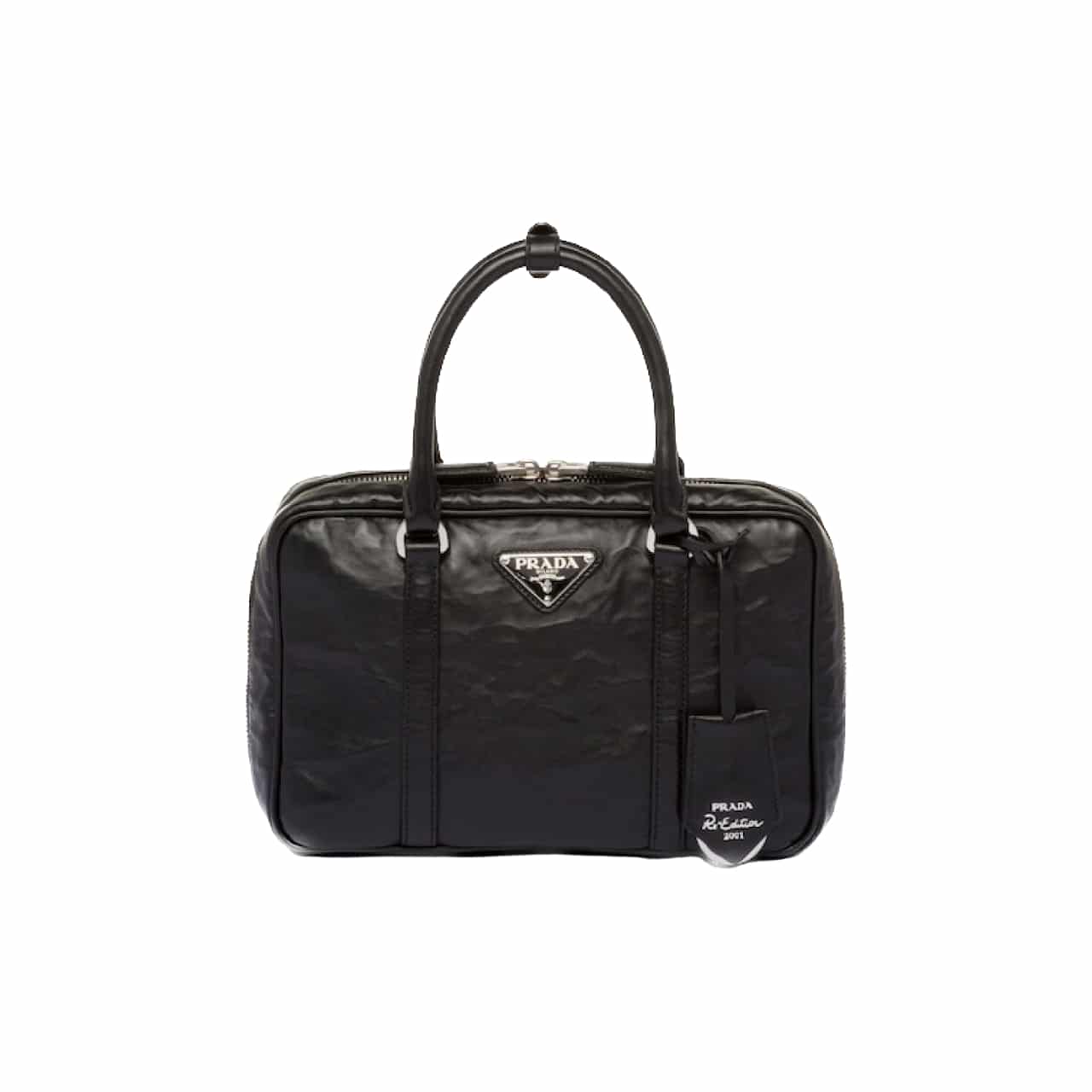 Prada Antiqu Handle Bag Black 25Cm