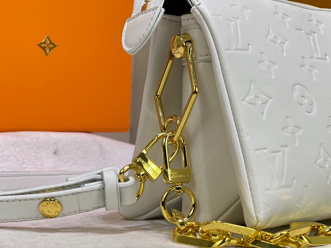 Louis Vuitton Coussin BB 22cm/8.7in Monogram Empreinte Leather White M20770 – Women