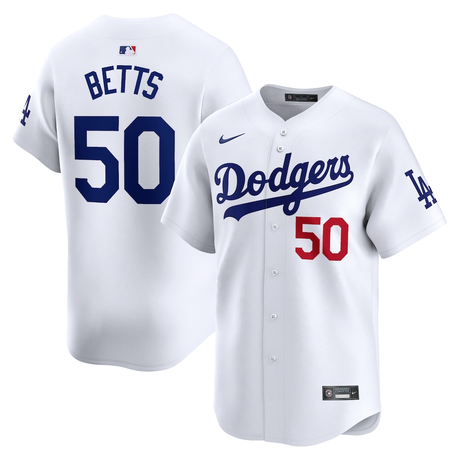 Mookie Betts Los Angeles Dodgers Home Limited Player Jersey White
