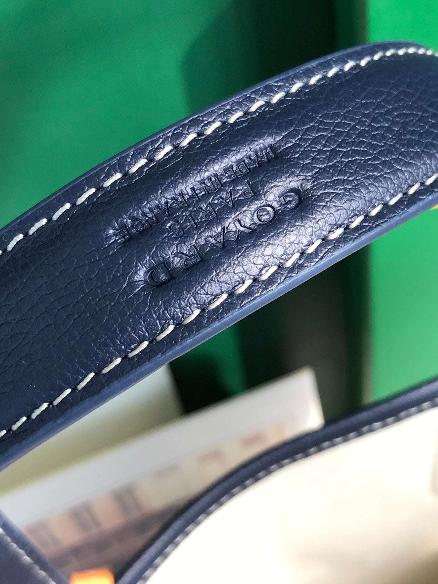 Goyard Small Belharra 24 Cm Navy Blue Goyardine Canvas And Lambskin