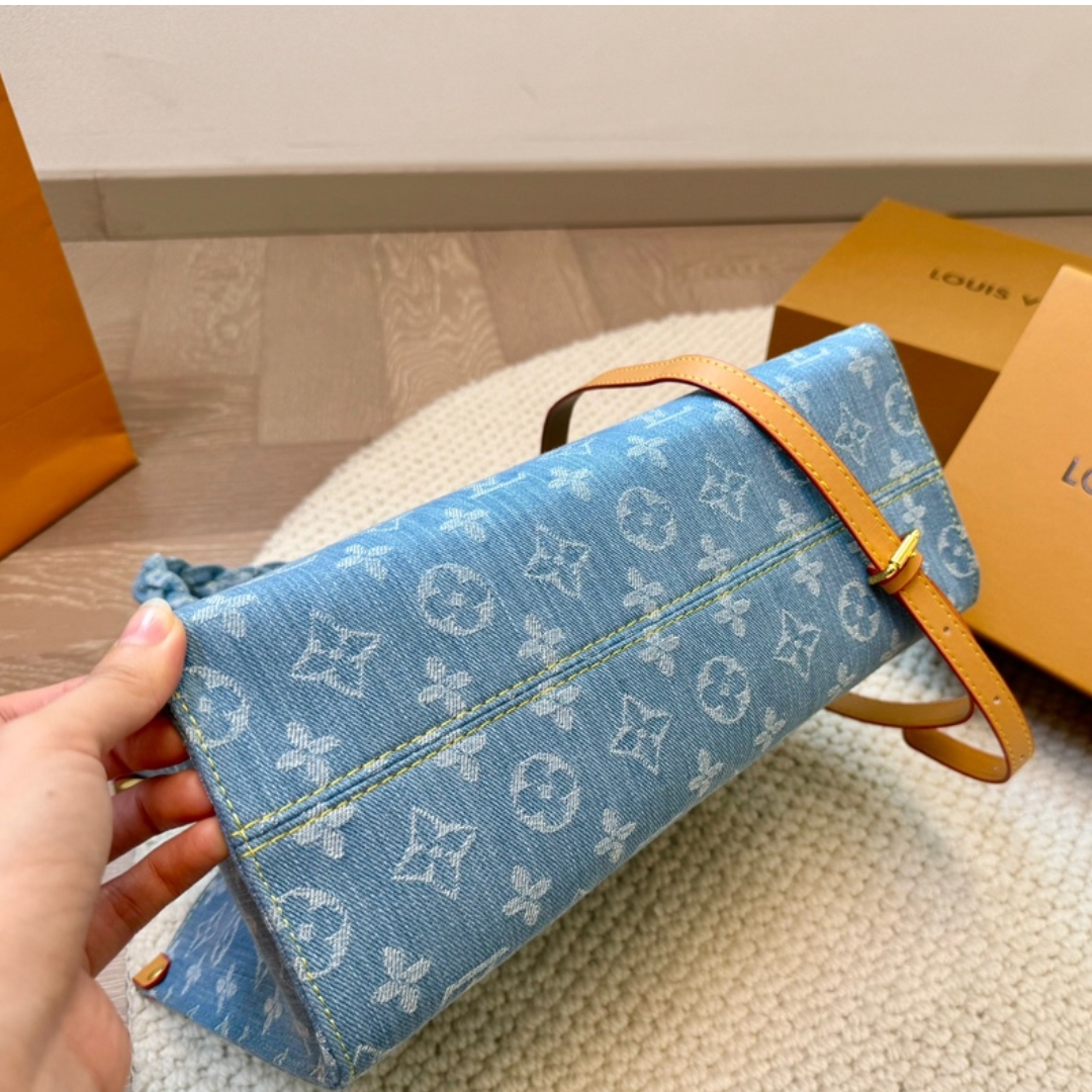 Louis Vuitton Let Go Pm Monogram Sky Blue Denim 30Cm M24897