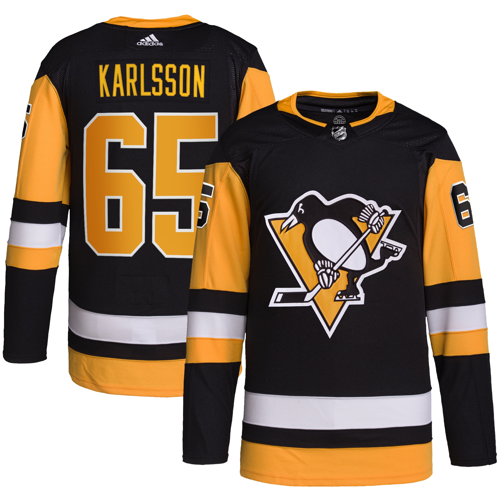 Erik Karlsson Pittsburgh Penguins adidas Home Primegreen Authentic Pro Player Jersey – Black
