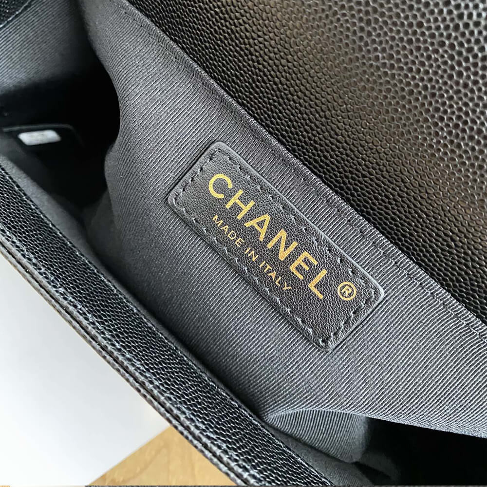 Chanel Le Boy Bag 25cm Black Caviar Leather