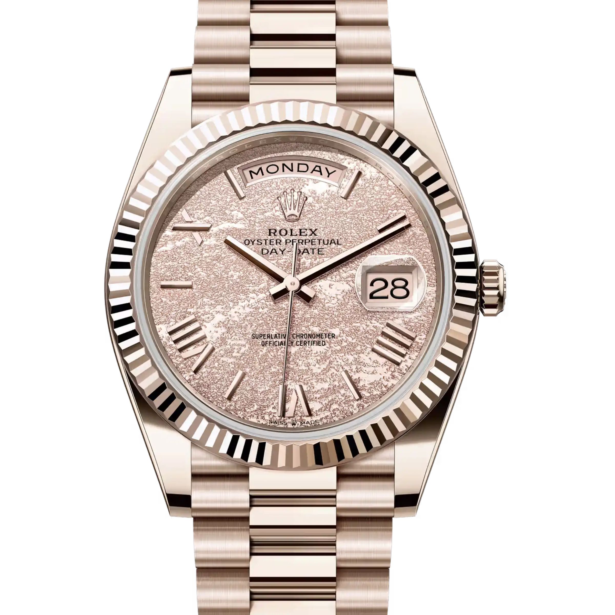 [Superclone] Rolex Day-Date 40mm Gold – Leaf Design Dial President 228235JG