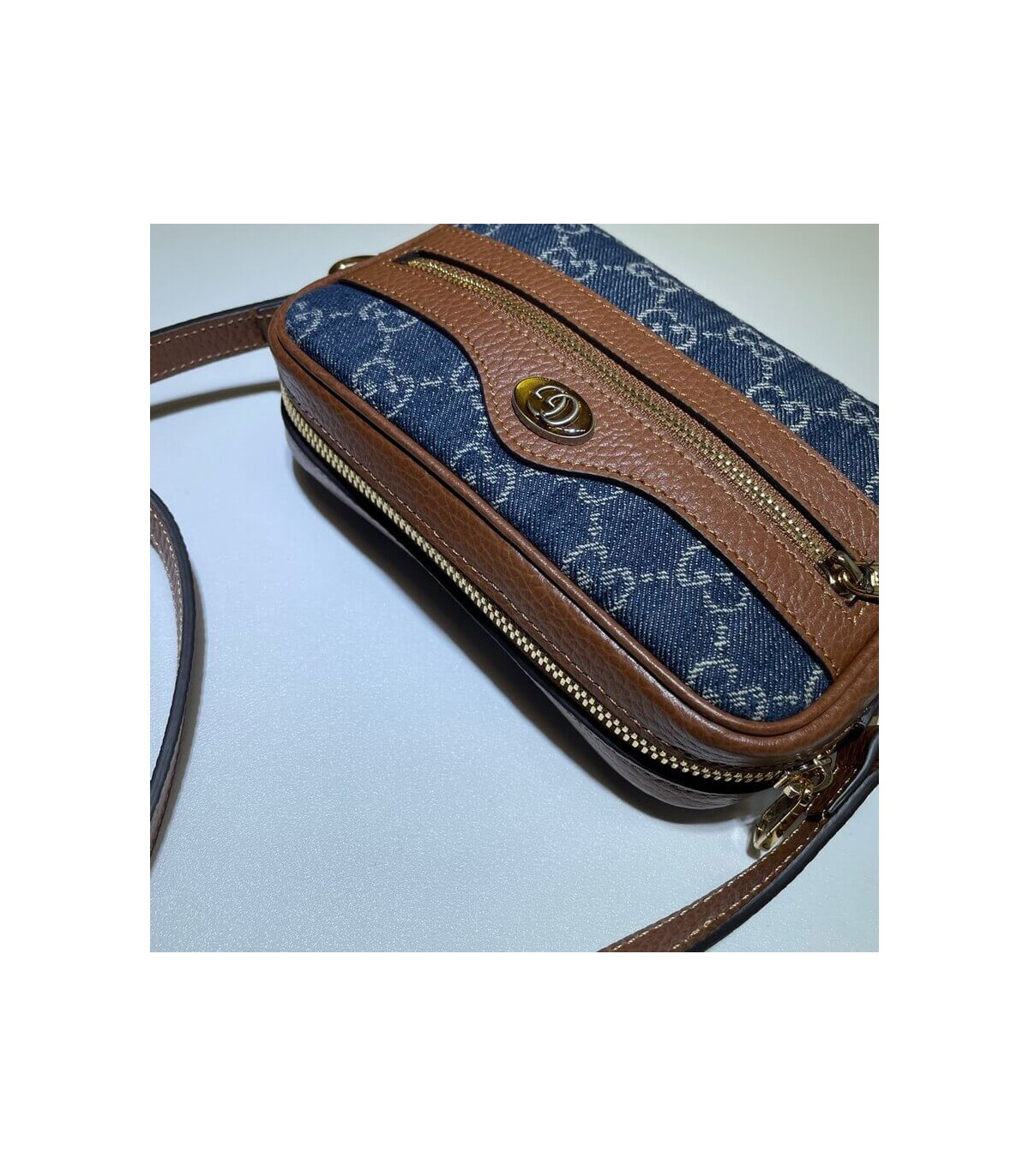 Gucci Mini Ophidia Bag in Eco Washed GG Jacquard Denim 17.5cm