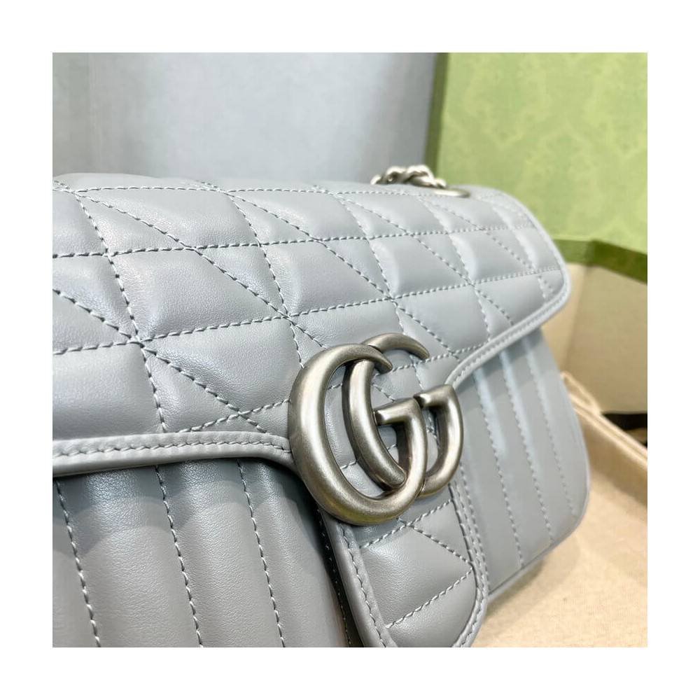 Gucci GG Marmont Small Shoulder Bag Grey