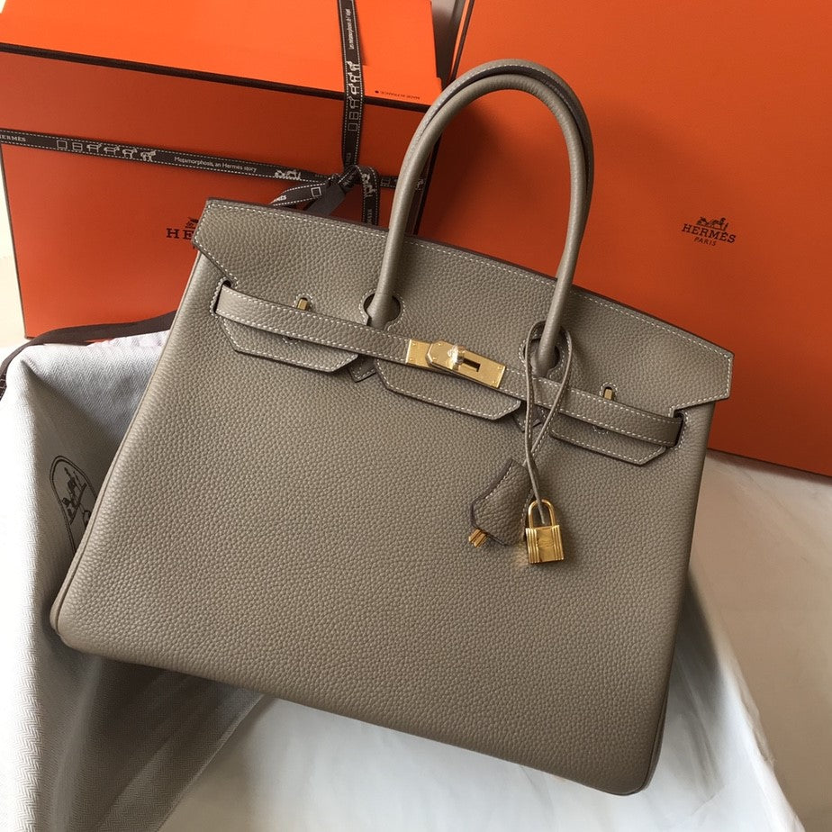 Hermes Birkin 35Cm Brown Togo Leather Gold Hardware