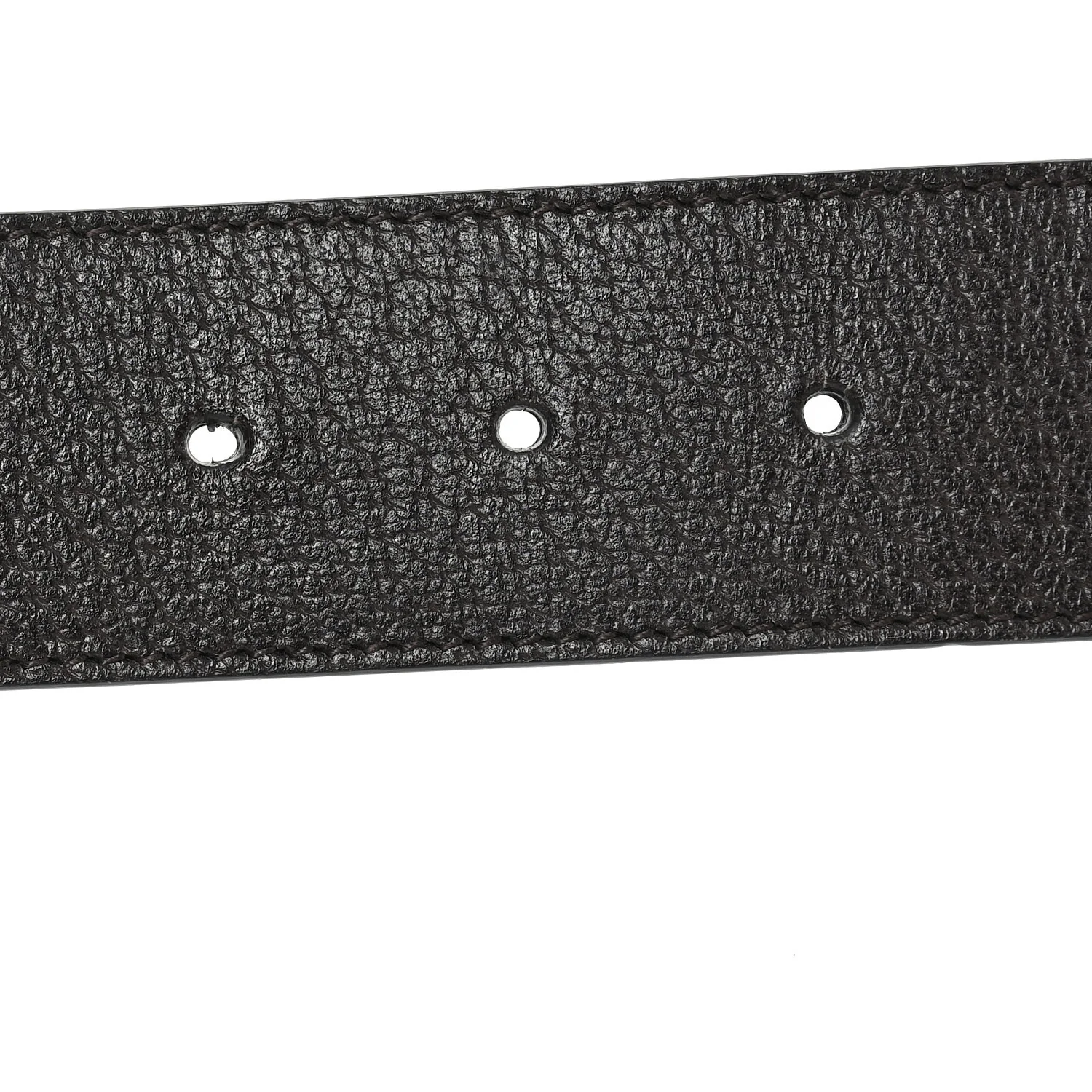 Textured Dollar Calfskin Double G 40mm Belt 85 34 Dark Cocoa