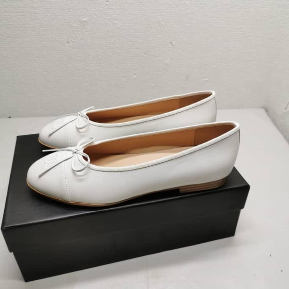 Chanel Ballet Flats White