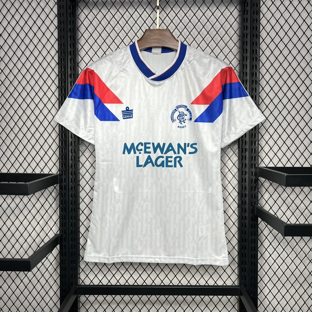 Retro 1990-92 Glasgow Rangers away football jersey Retro