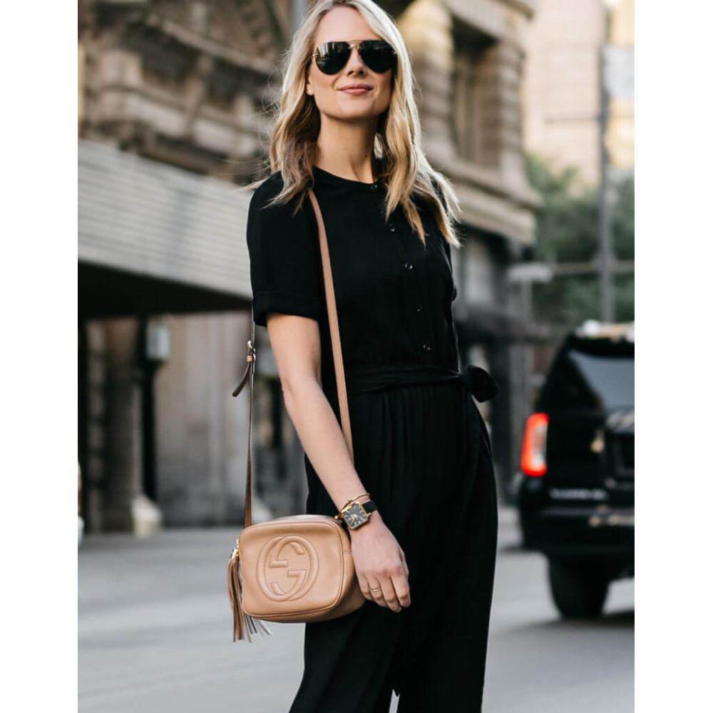 Gucci Soho Small Leather Disco Bag Apricot