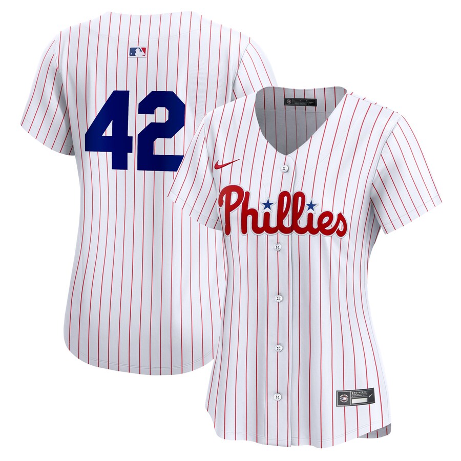 Philadelphia Phillies Women's 2024 Jackie Robinson Day Home Limited Jersey  White