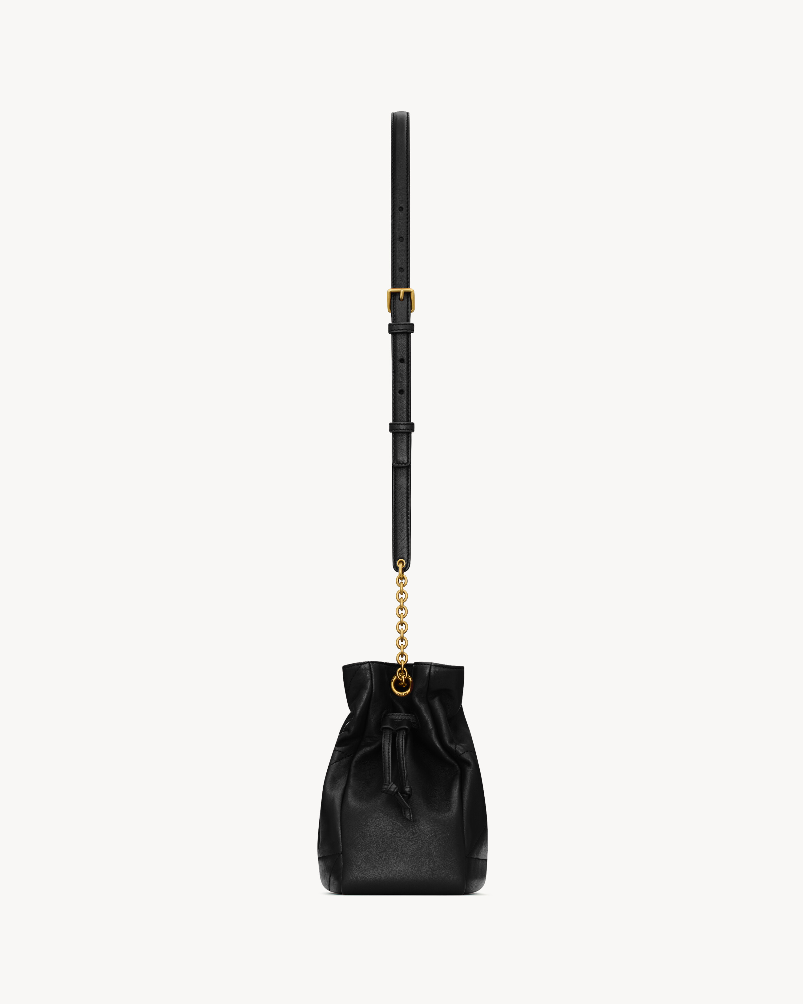 Saint Laurent Jamie Black Drawstring Shoulder Bag 26cm/10.2in