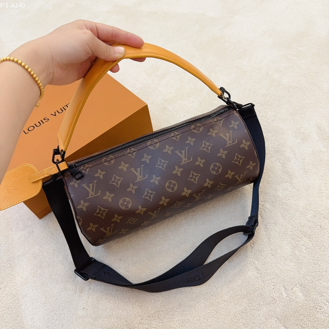 Louis Vuitton Soft Polochon Macassar Pm Monogram Canvas 31Cm M46691