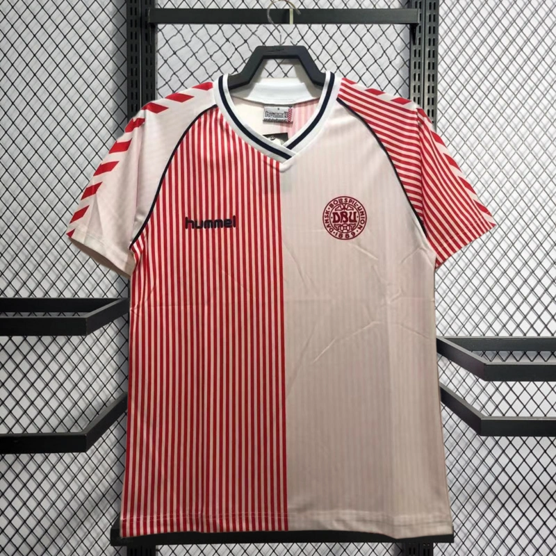 Retro 1986 Denmark Away Football jersey retro