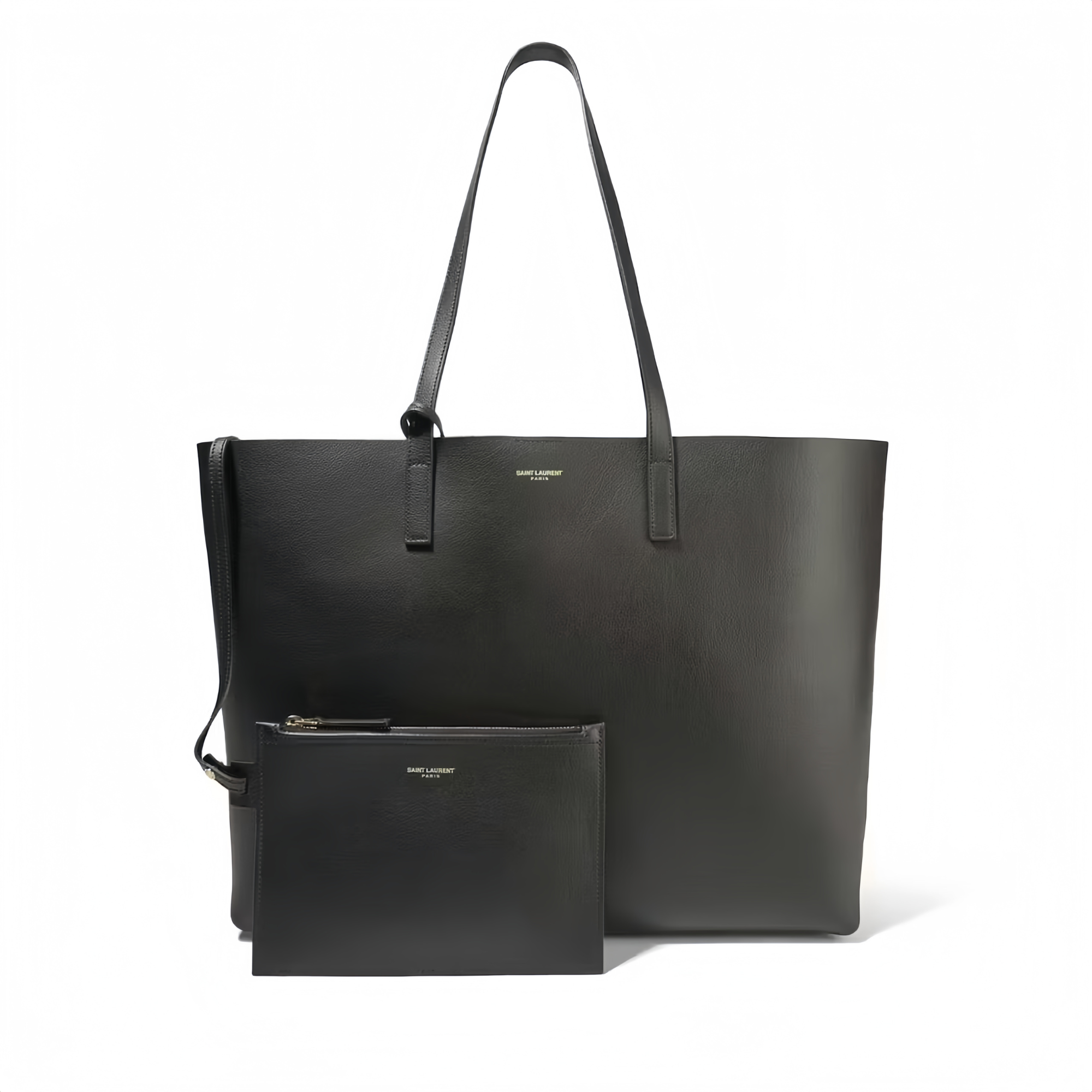 Saint Laurent Shopping Tote Black Leather 33Cm