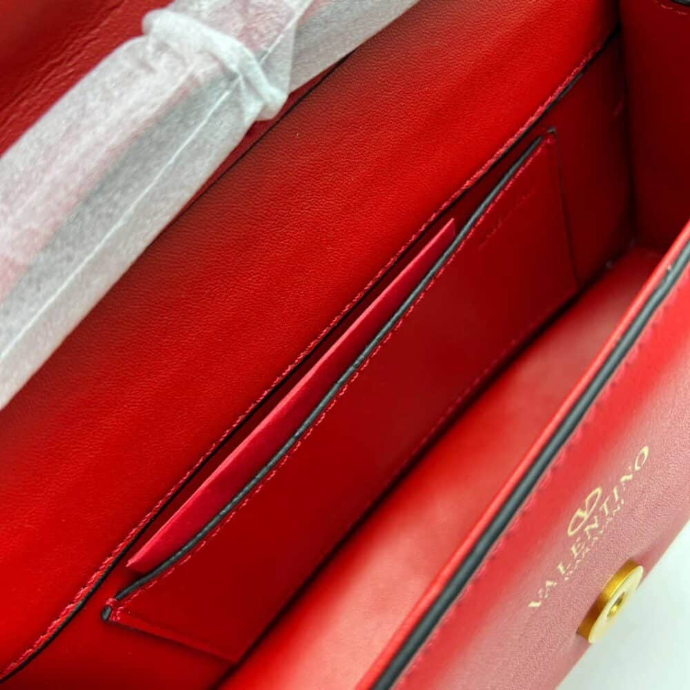 Valentino Locò Small Shoulder Bag In Calfskin Red 1W2B0K53Zxlm24