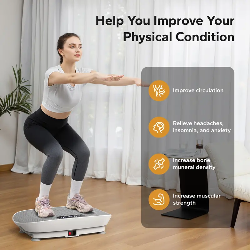MERACH Lymphatic Drainage Vibration Plate - 400LBS Max Load