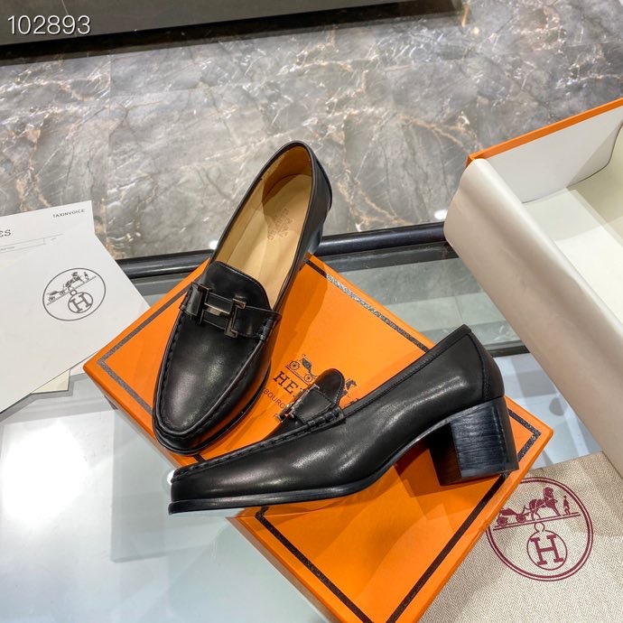 HERMES DAUPHINE 70 LOAFER BLACK