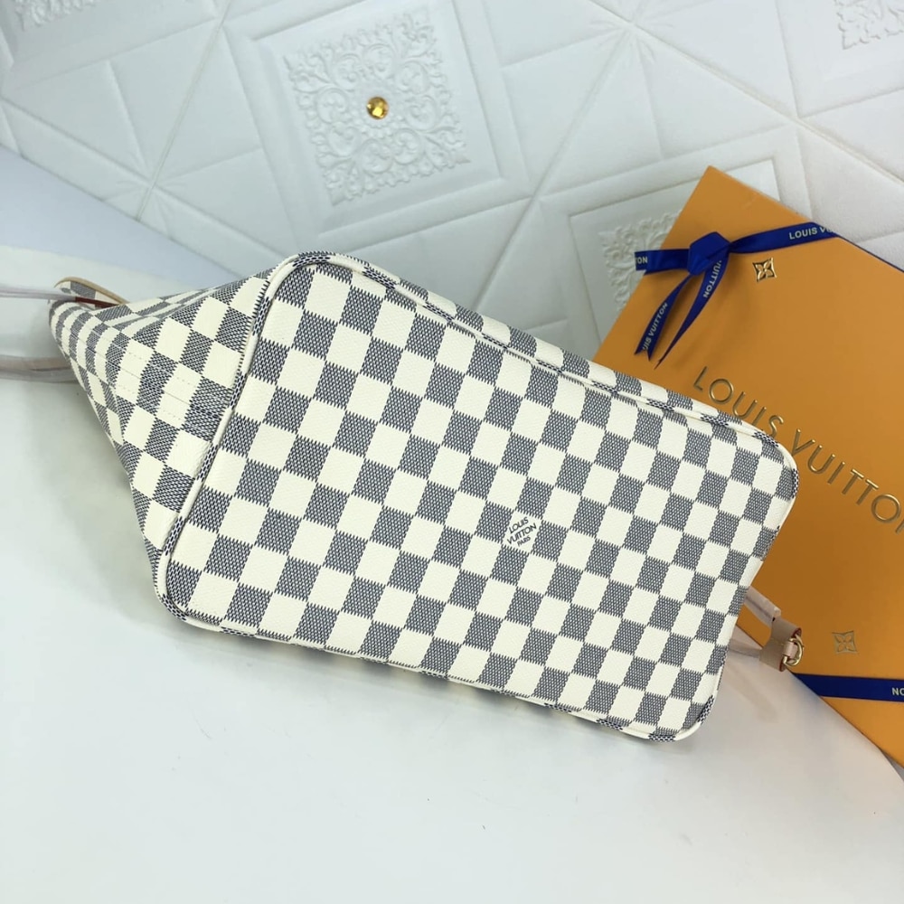 Louis Vuitton Neverfull GM Damier Azur Rose Ballerine Pink 39Cm N40601