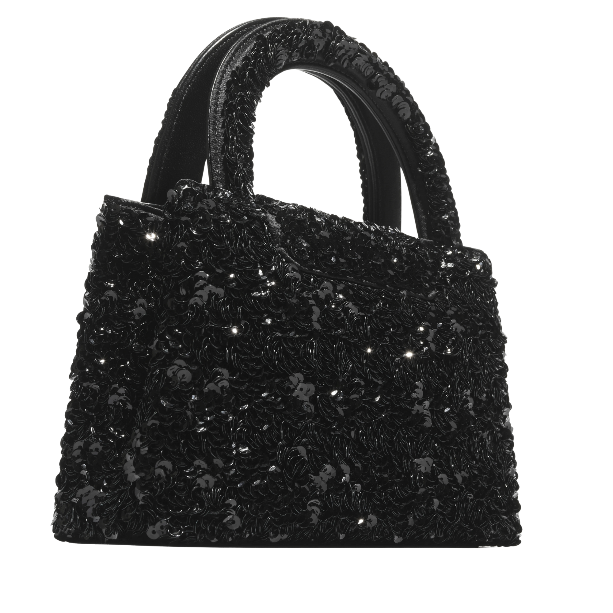 Chanel Mini Sequin Handbag Black 19cm/7.5in